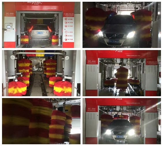 中國河南周口市鹿辦事處公安局安裝臺灣-美嘉徳隧道11刷電腦洗車機-試機中………