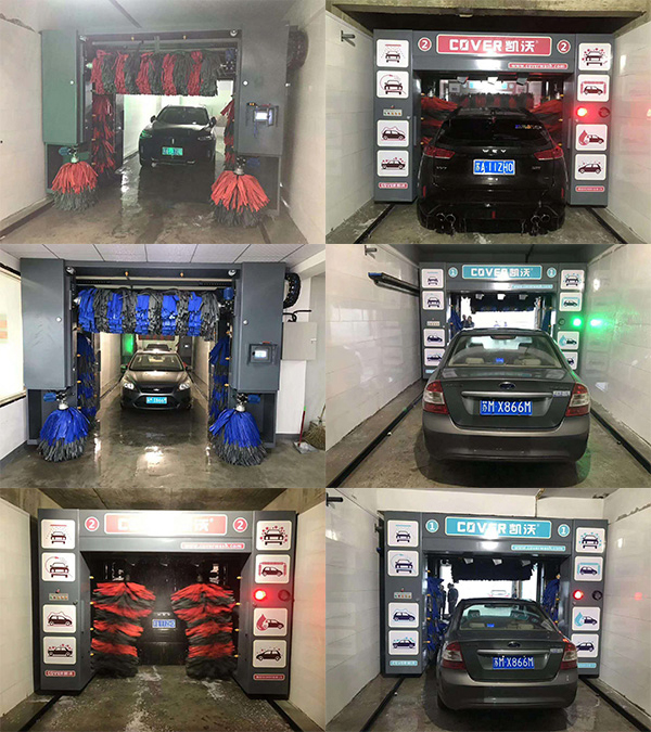 中國江蘇省南京金橋：中化加油站?安裝2臺凱沃龍門洗車機調試完畢